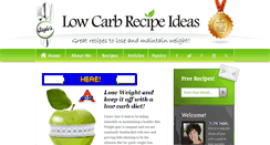 Desktop Screenshot of lowcarbrecipeideas.com