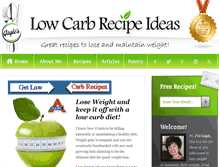 Tablet Screenshot of lowcarbrecipeideas.com